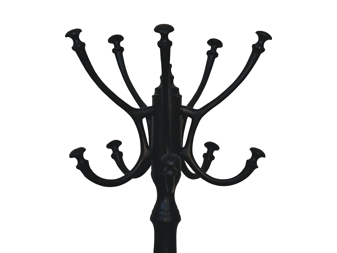 Artisan Furniture Black Coat Stand, 6 Hooks, Black