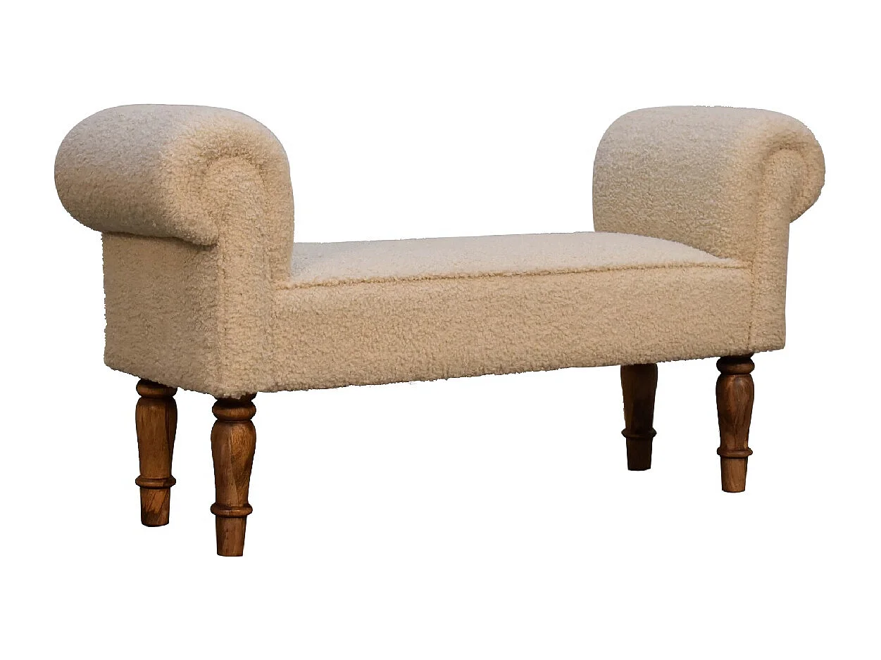 Banc en crème Boucle.