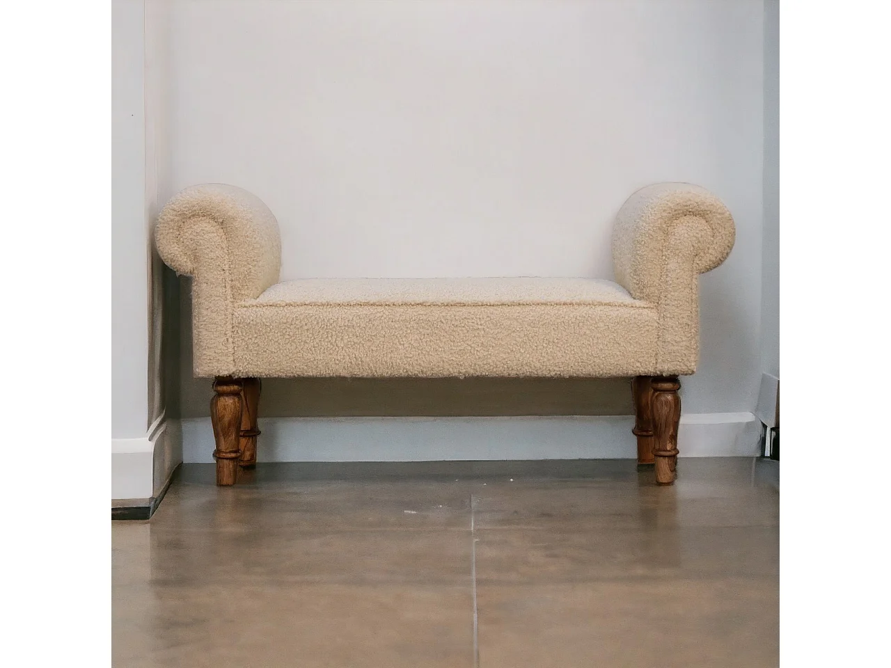 Banc en crème Boucle.