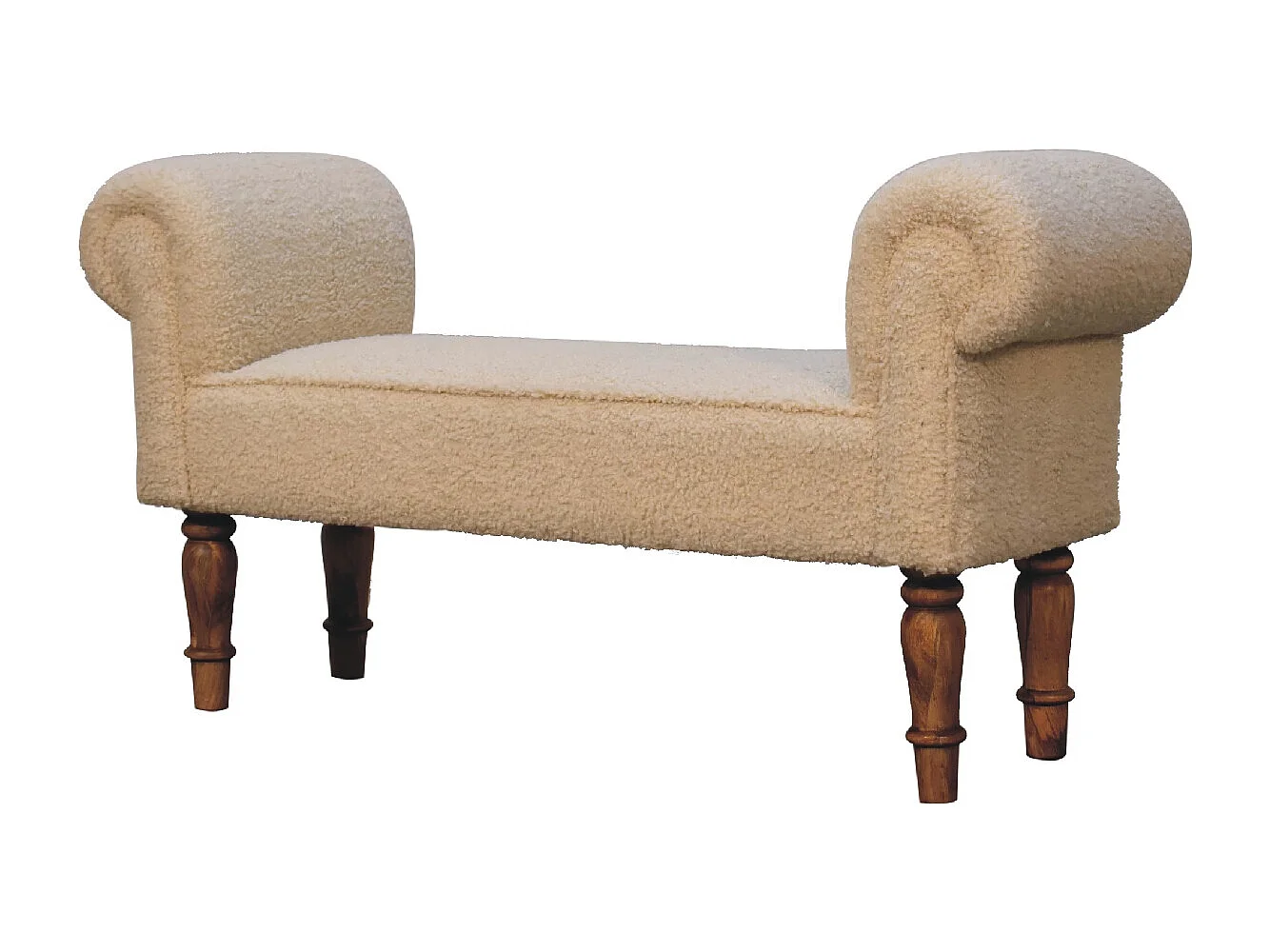 Banc en crème Boucle.