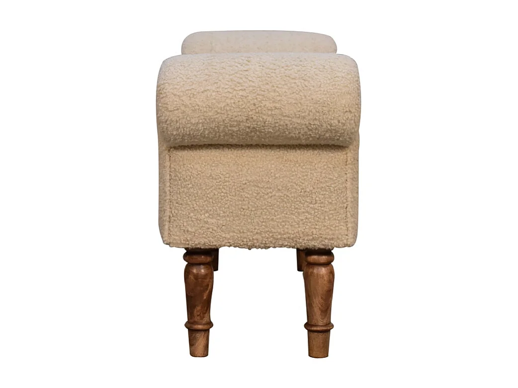 Banc en crème Boucle.