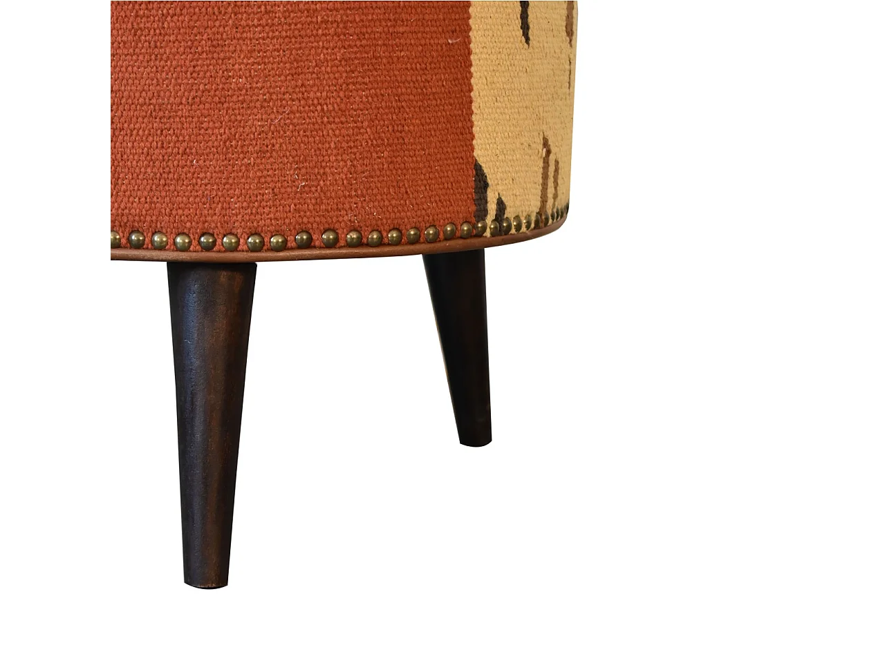 Artisan Furniture Tapizado Durrie y Cuero Banquillo Mezclado, Acabado para Sala de Estar o Dormitorio