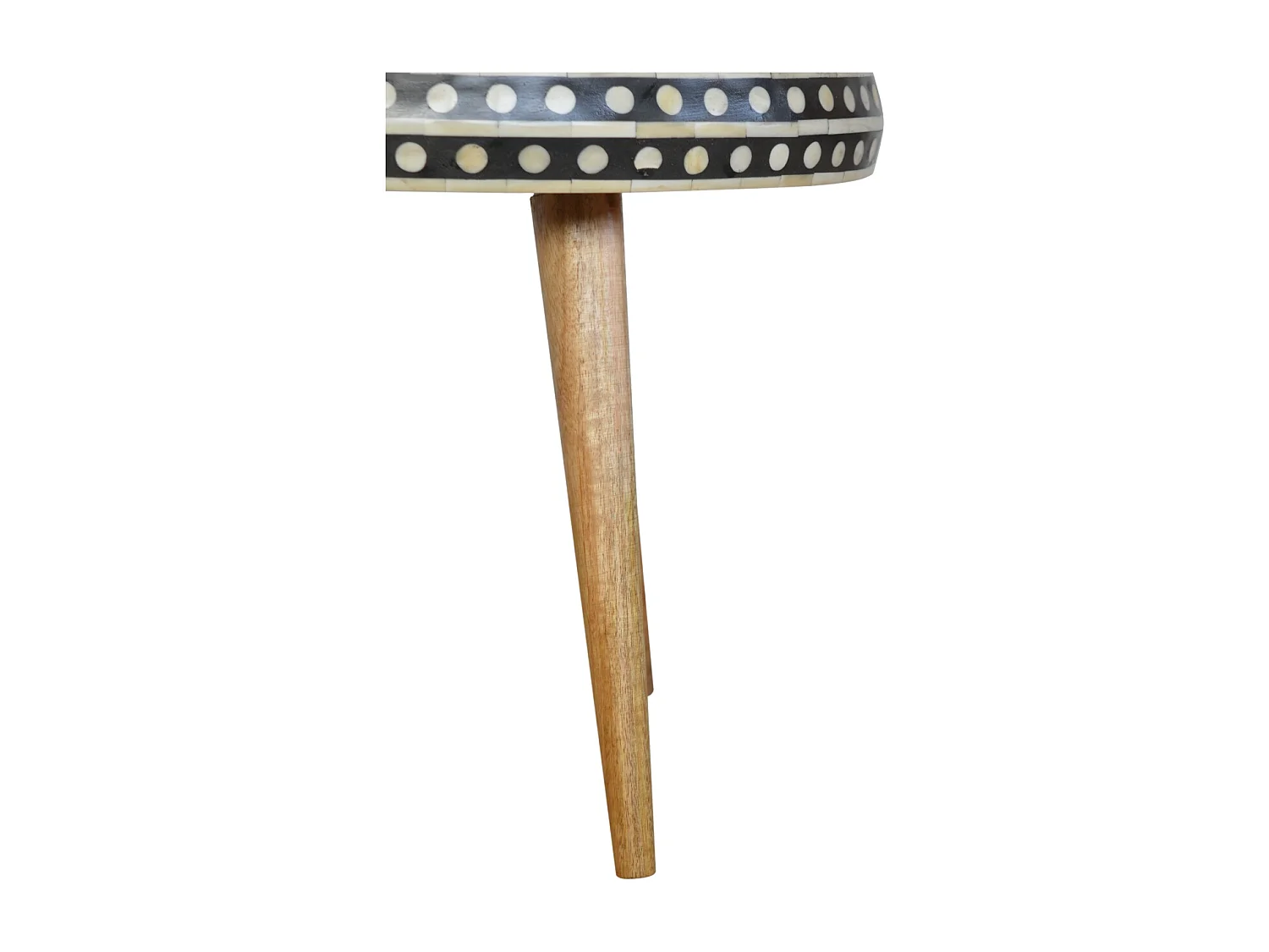 Artisan Furniture Pequena Mesa de Apoio com Marchetaria de Osso, Acento Decorativo Único