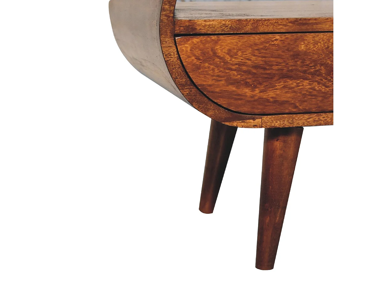 Meuble TV Circulaire en Châtaignier