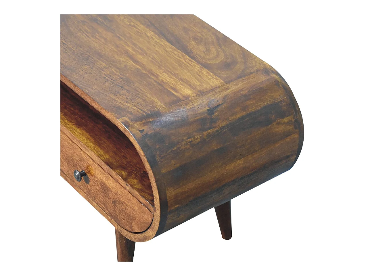 Meuble TV Circulaire en Châtaignier