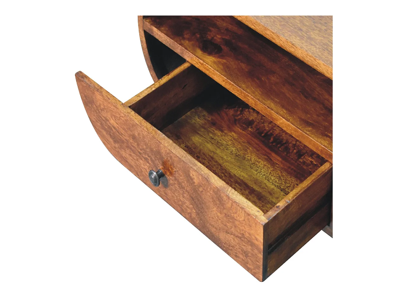 Meuble TV Circulaire en Châtaignier