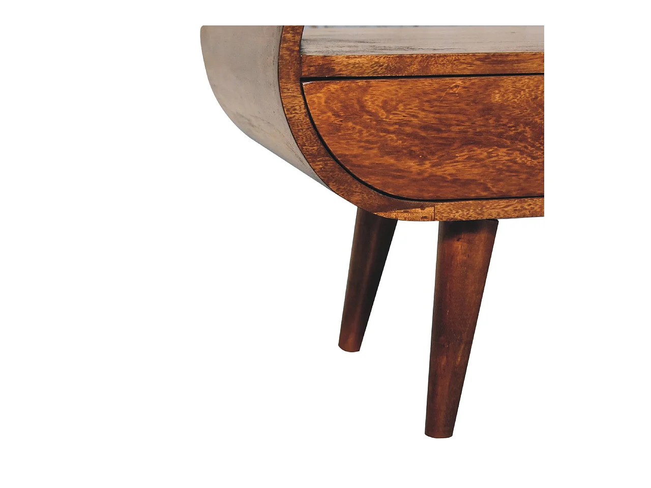 Meuble TV Circulaire en Châtaignier