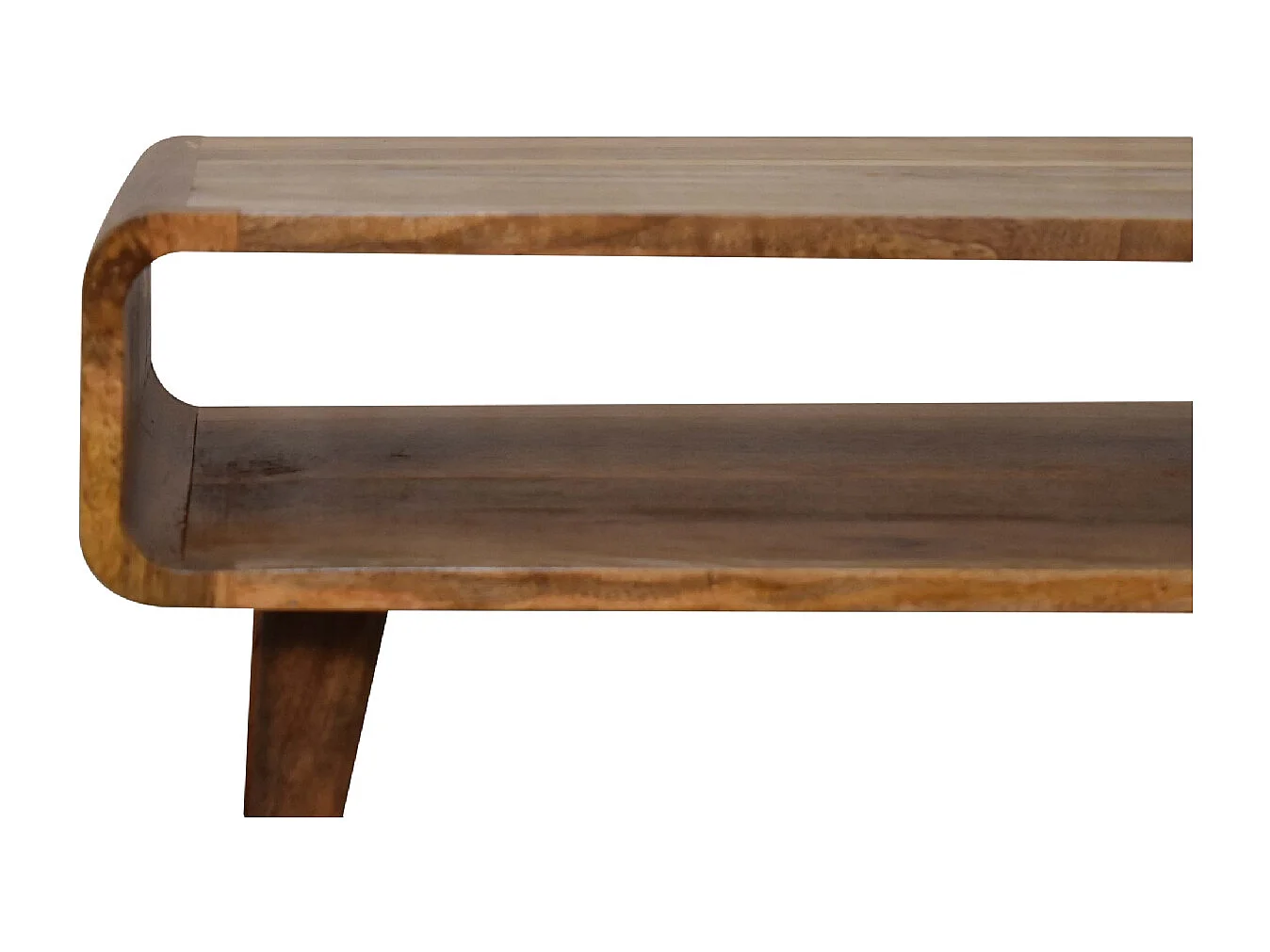 Mobile TV aperto Artisan Furniture finitura rovere, 1 scomparto aperto, marrone chiaro