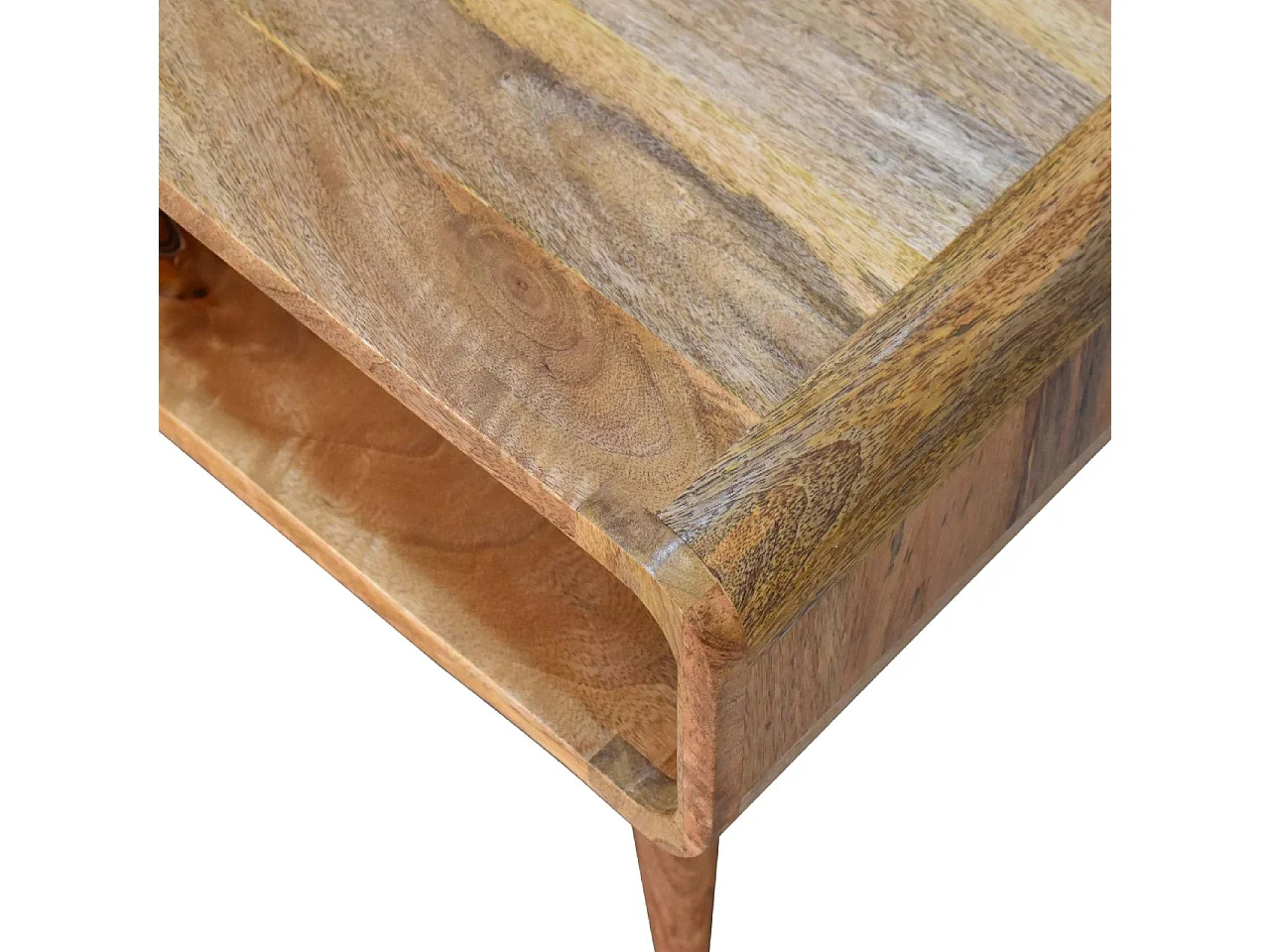 Mobile TV aperto Artisan Furniture finitura rovere, 1 scomparto aperto, marrone chiaro