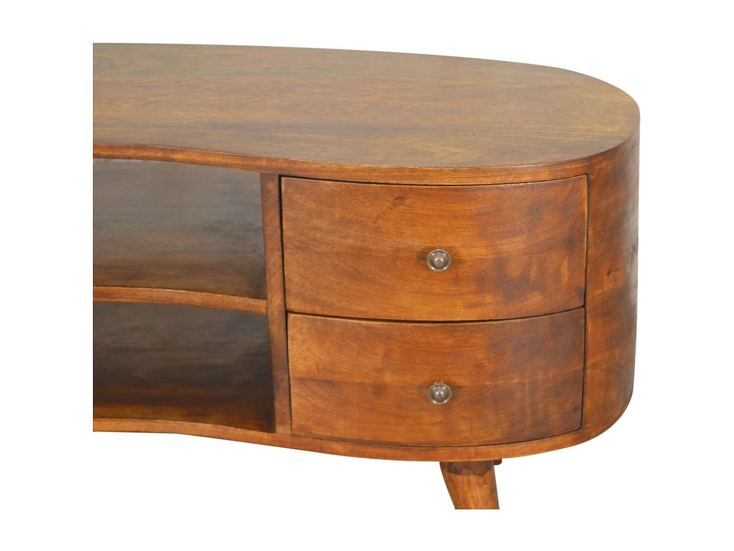 Artisan Furniture Madera Sólida Unidad de Entretenimiento Castaño con 4 Cajones, Sala de Estar