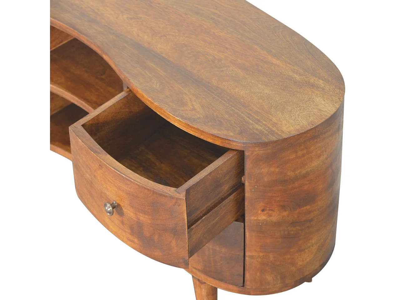 Artisan Furniture Madera Sólida Unidad de Entretenimiento Castaño con 4 Cajones, Sala de Estar