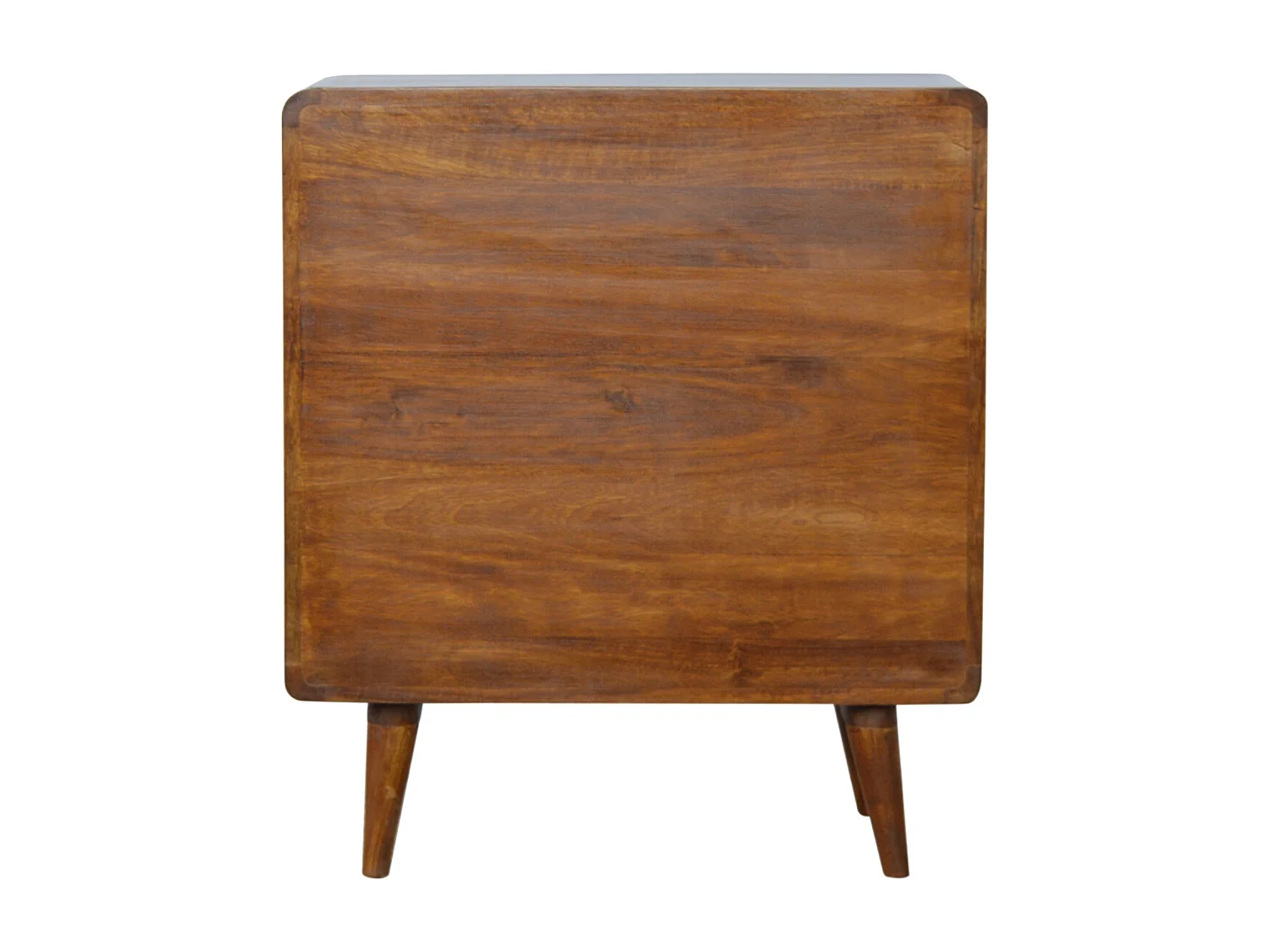 Handgefertigtes Möbelstück – Kommode Chestnut Curved, 3 Schubladen, braun