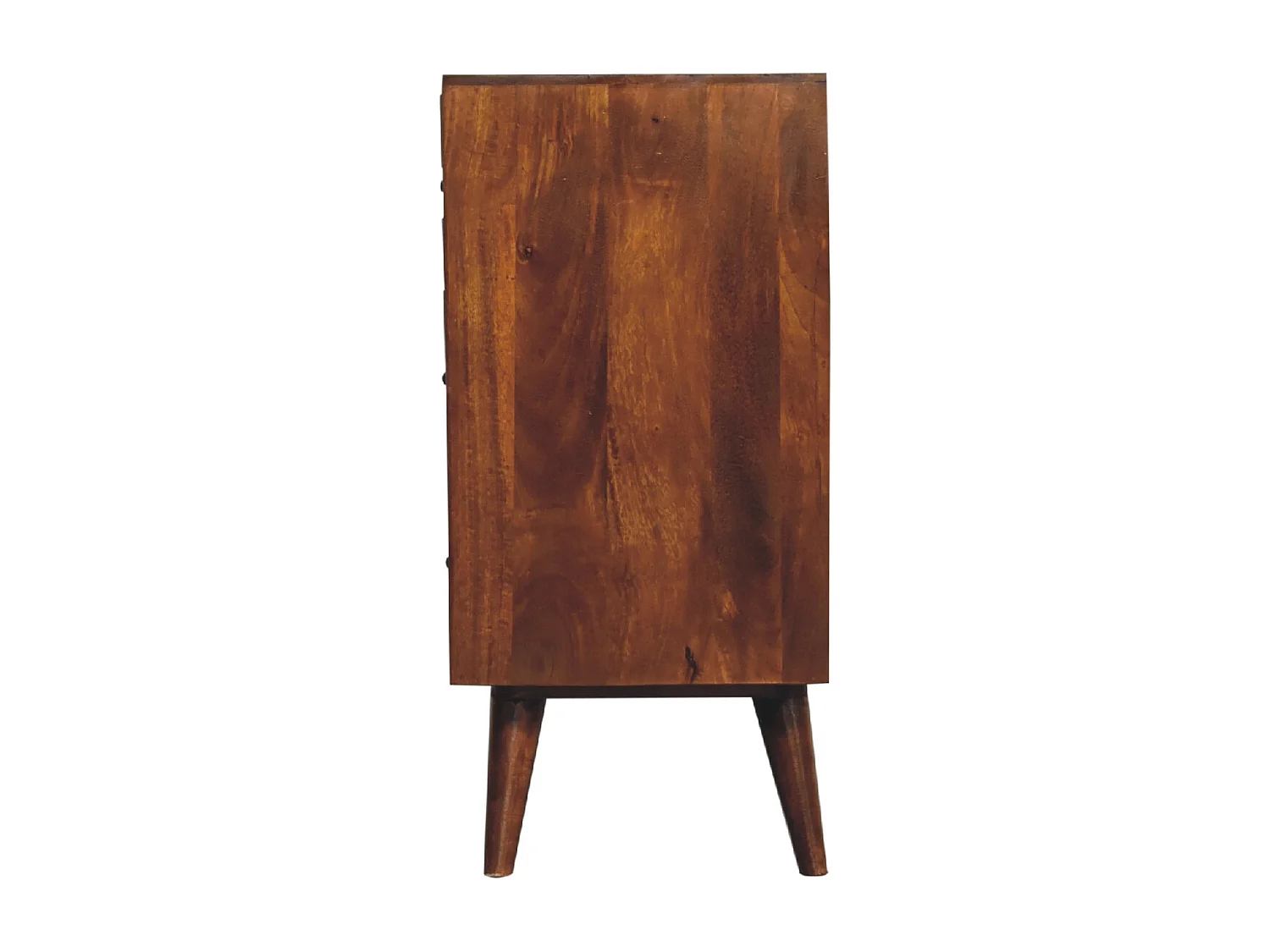 Artisan Furniture Cassettone in Legno Massello di Castagno con 3 Cassetti e Intaglio di Ananas, Camera da Letto