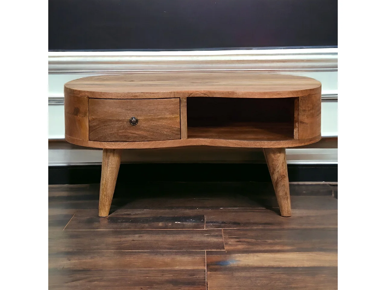 Artisan Furniture Tavolino da Caffè Mini in Legno Massello di Quercia con 1 Cassetto, Soggiorno