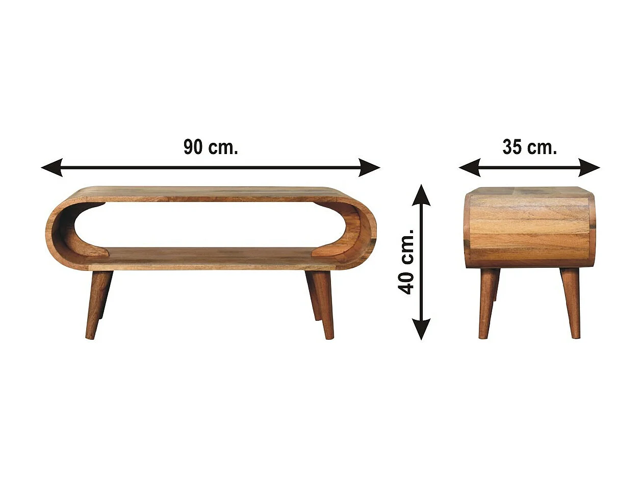 Table basse Amaya en chêne nordique.