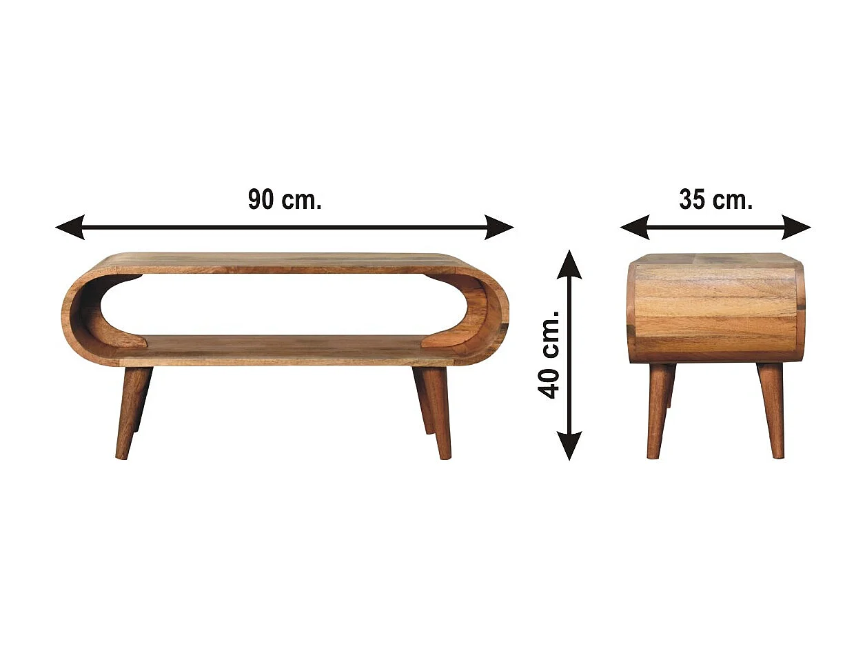 Table basse Amaya en chêne nordique.