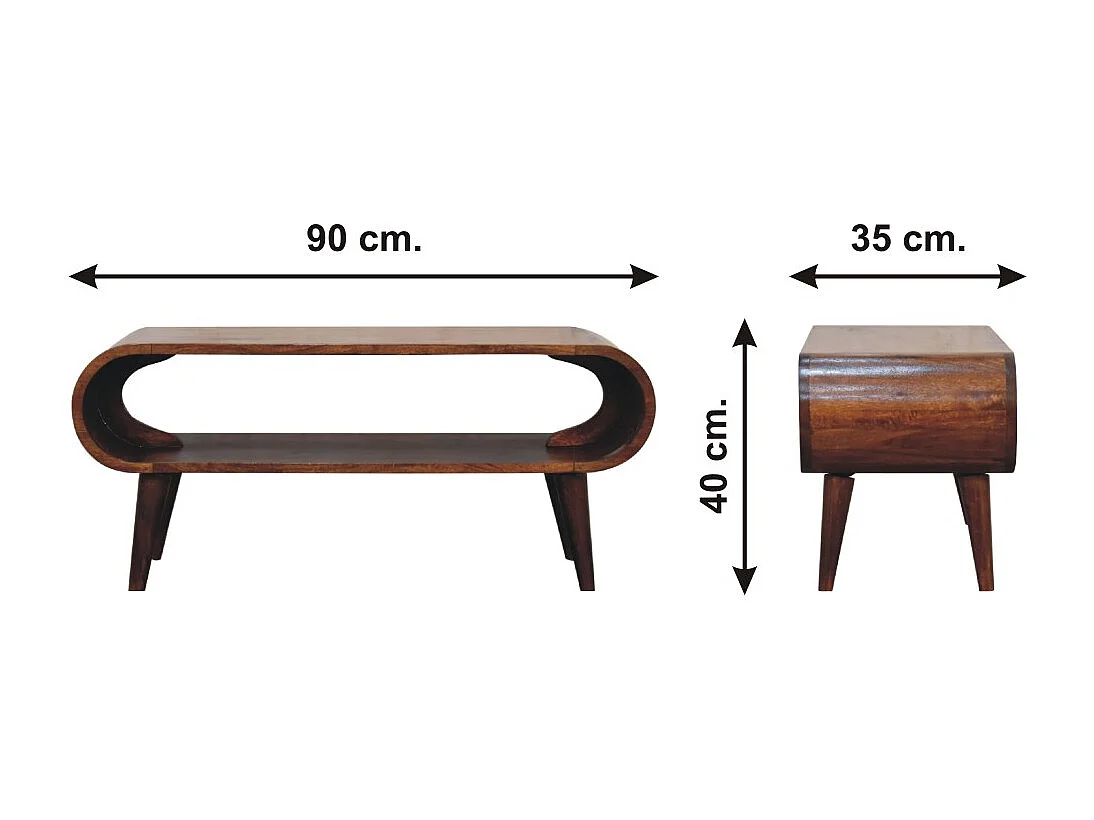 Artisan Furniture Mesa de Centro Amaya em Castanho, Sala de Estar