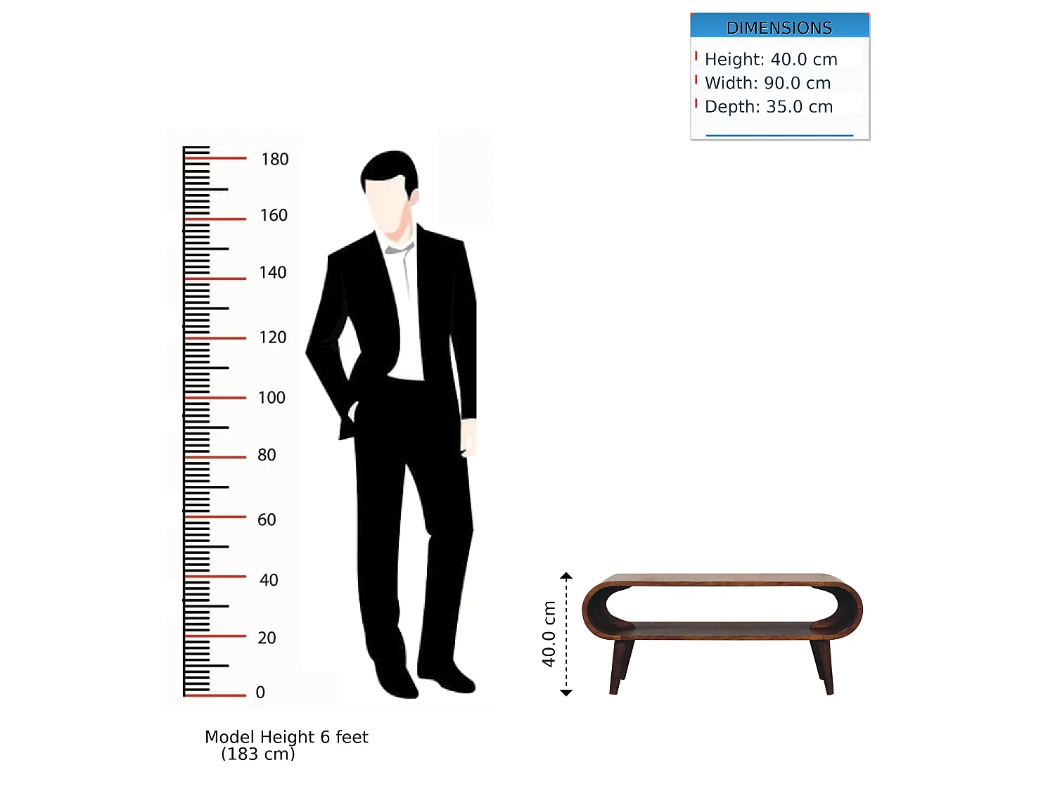 Table basse Amaya en style nordique.