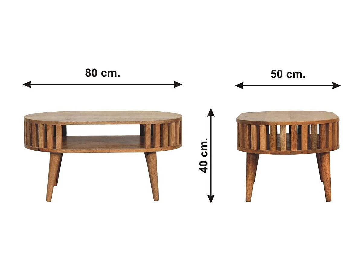 Artisan Furniture Mesa de Café de Madera Sólida Oak-ish Ariella, Sala de Estar