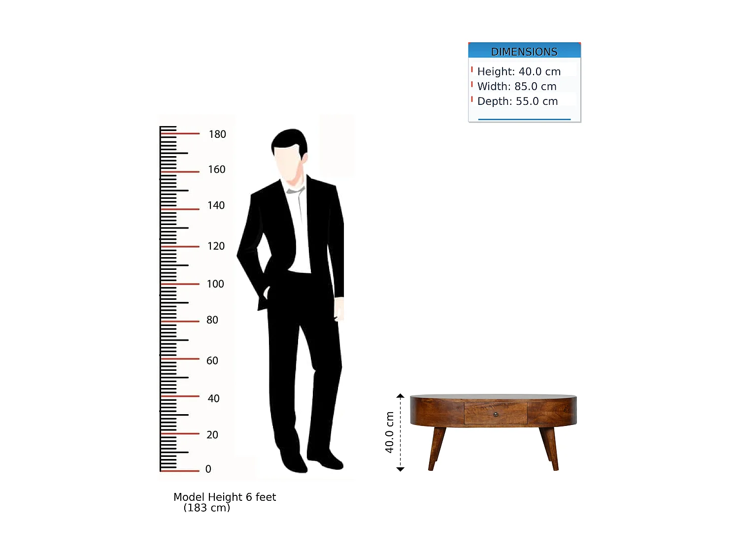 COUCHTISCHE mit 2 Schubladen