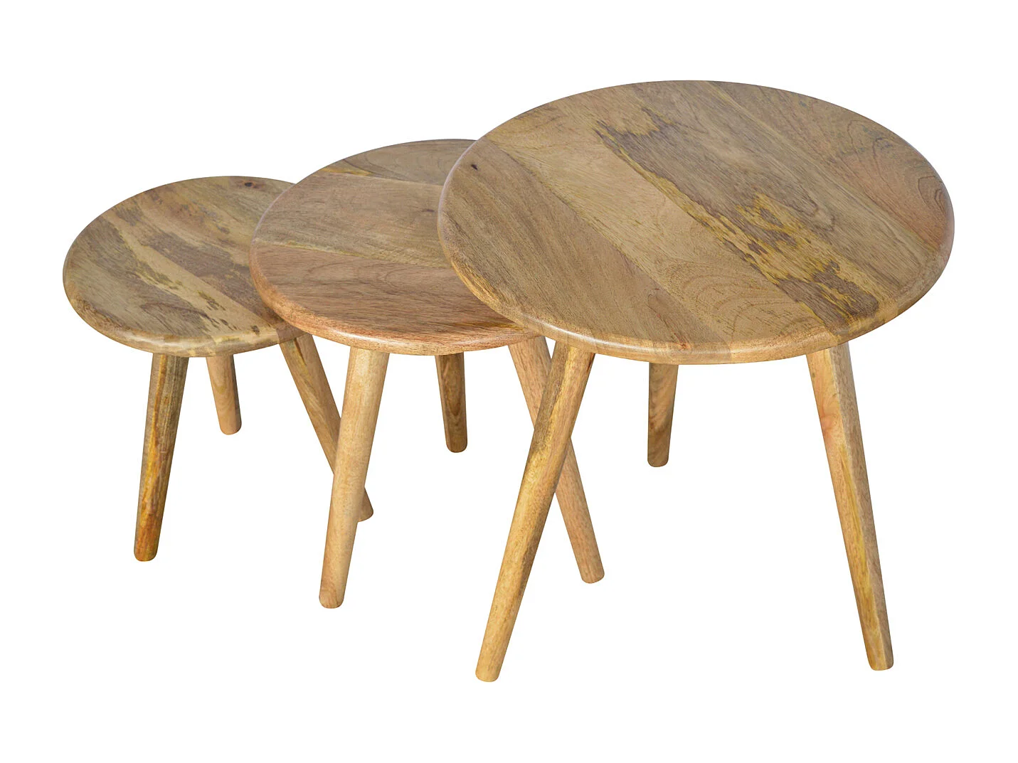 Artisan Furniture Massief Houten Eiken-achtige Nordic Nesting Krukken, Woonkamer of Slaapkamer Zitplaatsen