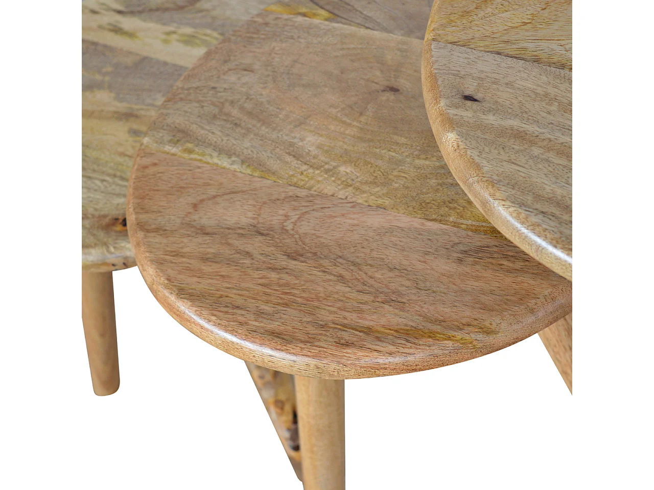 Artisan Furniture Massief Houten Eiken-achtige Nordic Nesting Krukken, Woonkamer of Slaapkamer Zitplaatsen