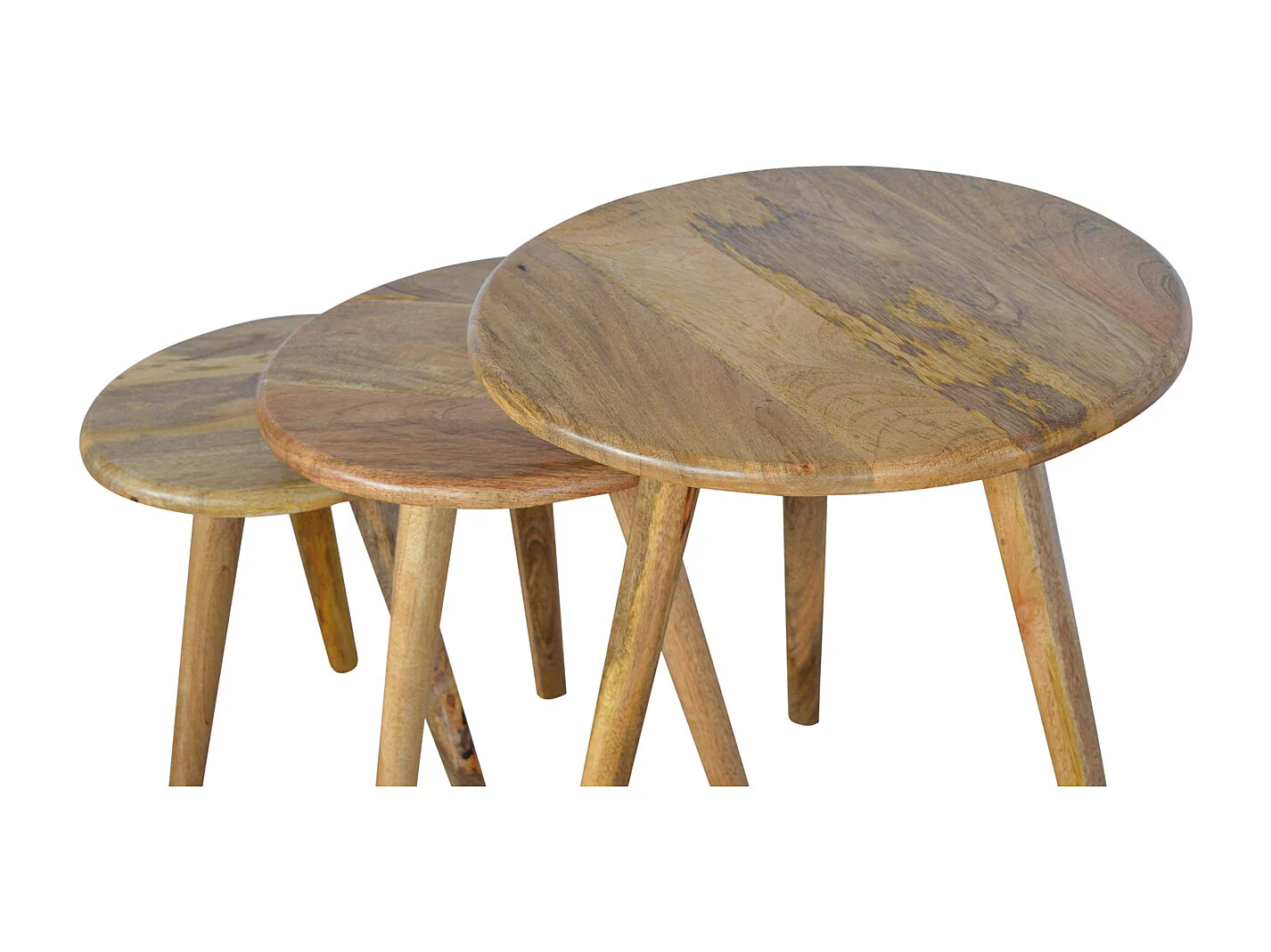 Artisan Furniture Sgabelli Nordic Nesting in Legno Massello Quercia, Soggiorno o Seduta in Camera da Letto