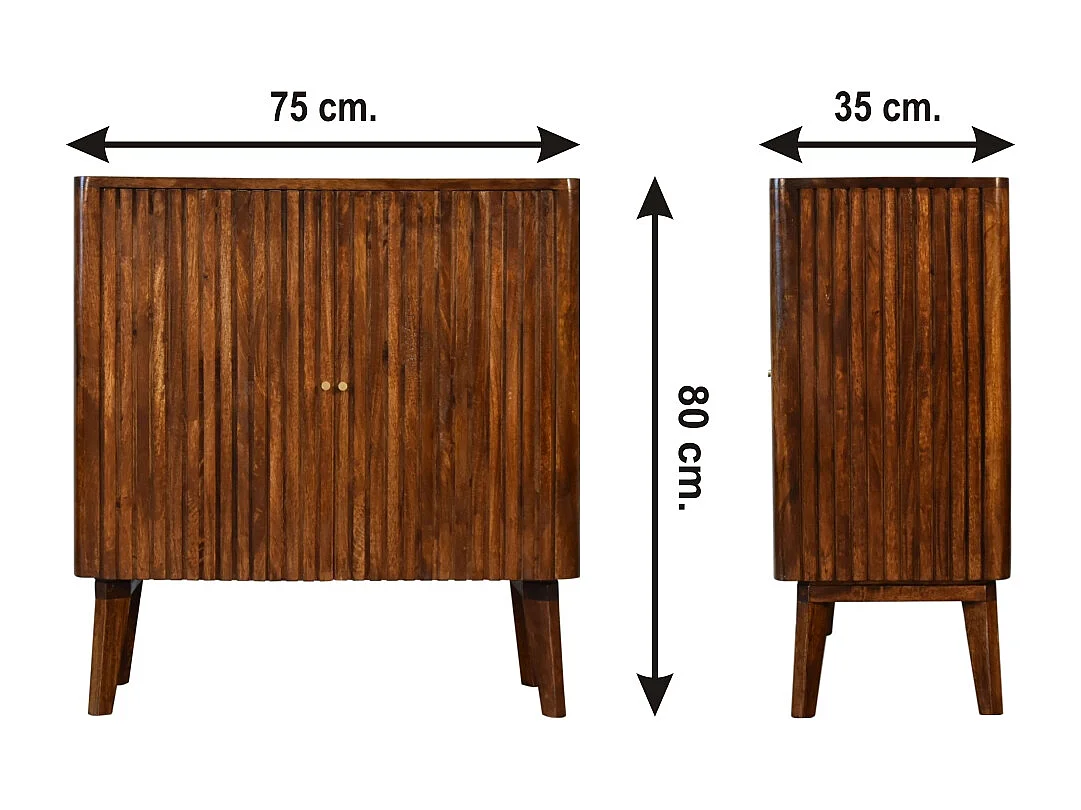 Artisan Furniture Schrank Reeve, 2 Türen, 2 Innenregale, braun