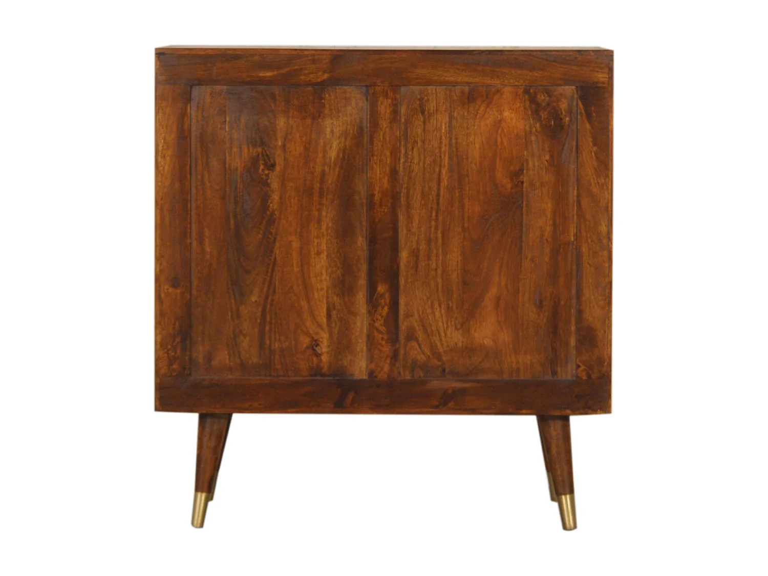 Artisan Furniture Massief Houten Kastanje Kast met Manila Gouden Accenten, Woonkamer Opslag