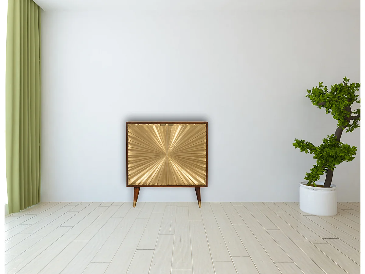 Möbelstück Manila Gold von Artisan Furniture, 2 Innenregale, goldbraune Mischung