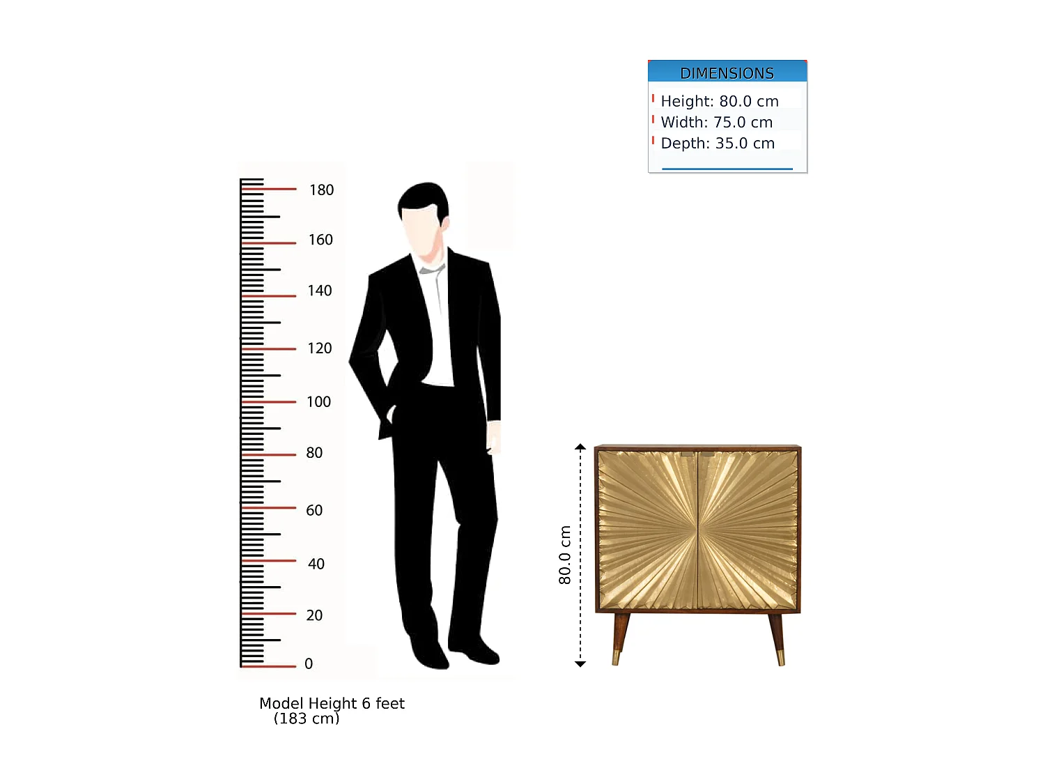 Möbelstück Manila Gold von Artisan Furniture, 2 Innenregale, goldbraune Mischung