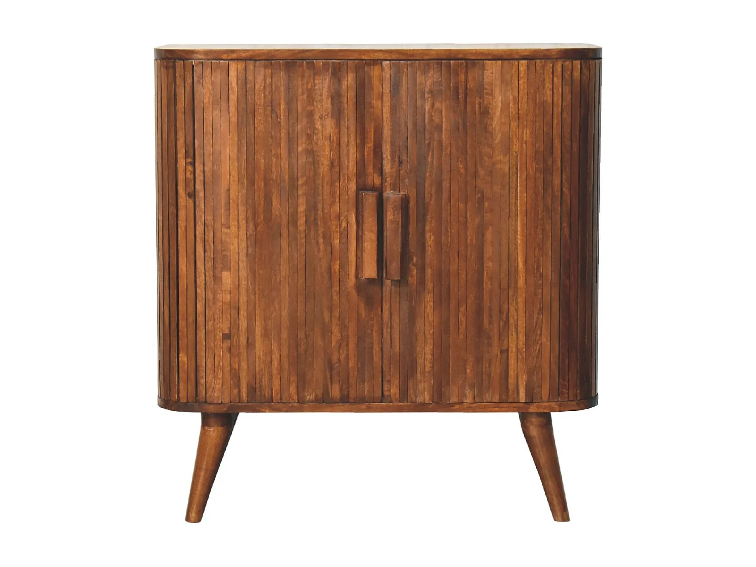 Cabinet à rayures en châtaignier.