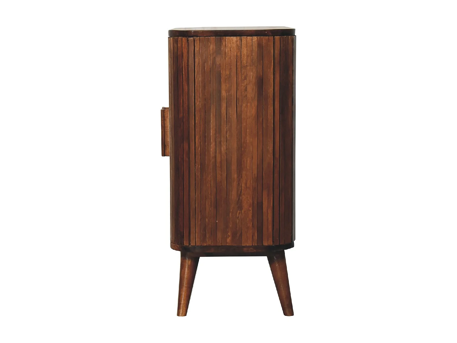 Cabinet à rayures en châtaignier.