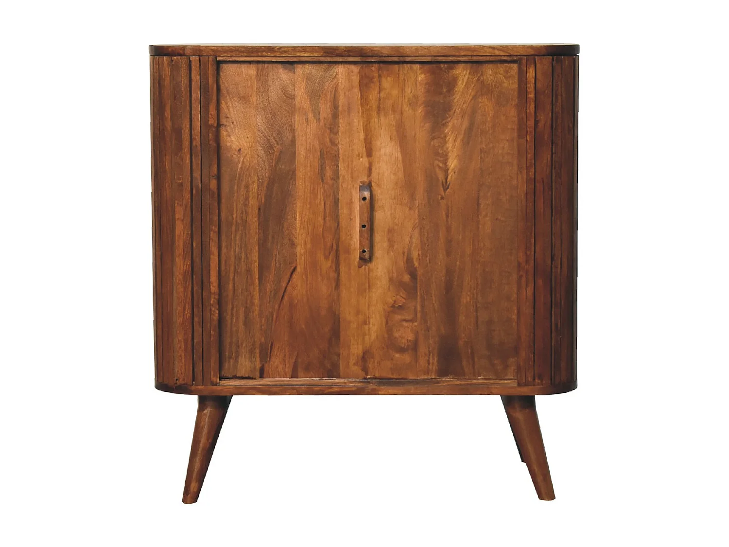 Cabinet à rayures en châtaignier.