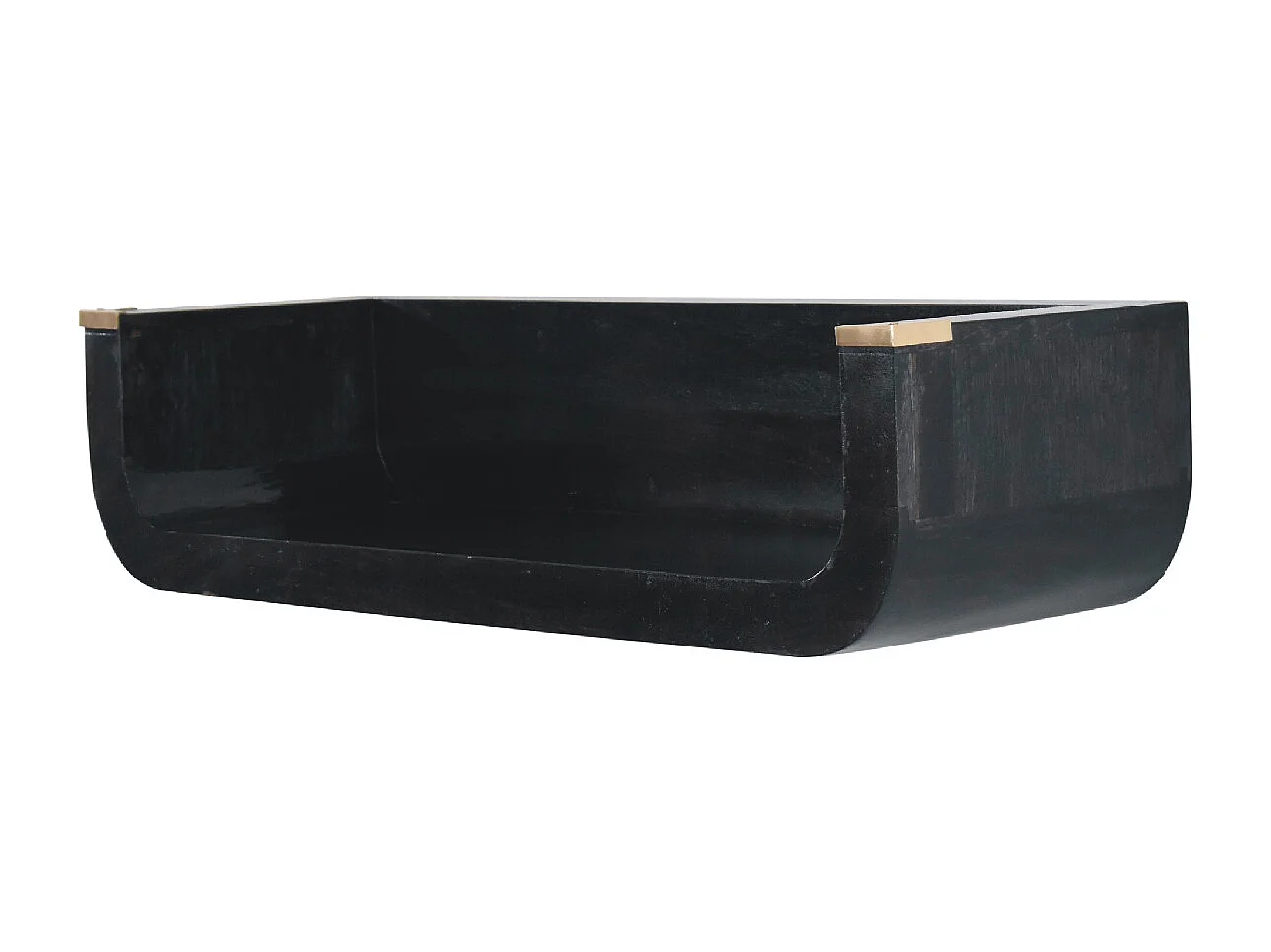 Artisan Furniture Solid Wood Indira Floating Console Table, Black Color