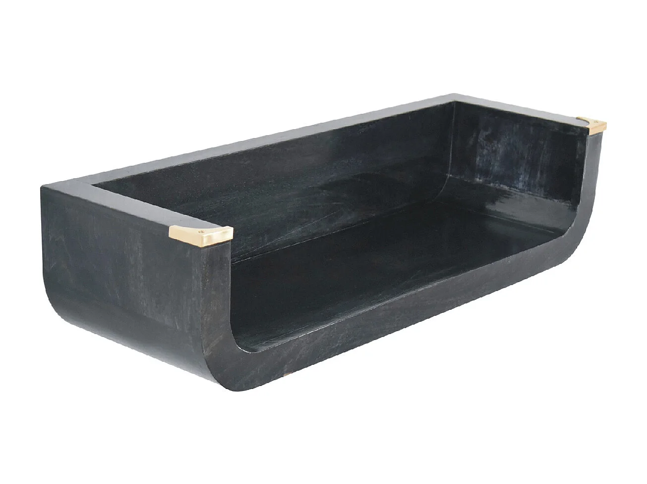 Artisan Furniture Solid Wood Indira Floating Console Table, Black Color
