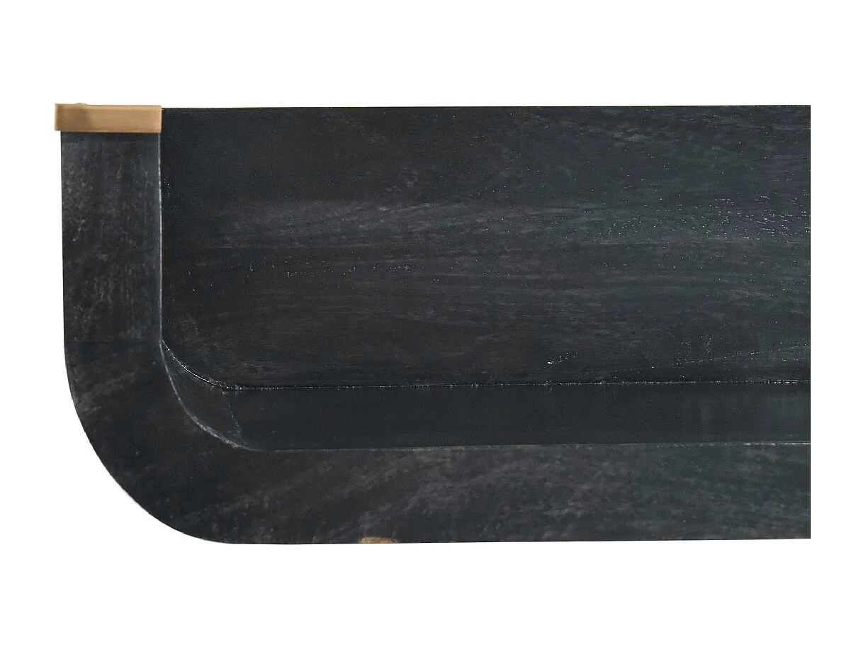 Artisan Furniture Solid Wood Indira Floating Console Table, Black Color