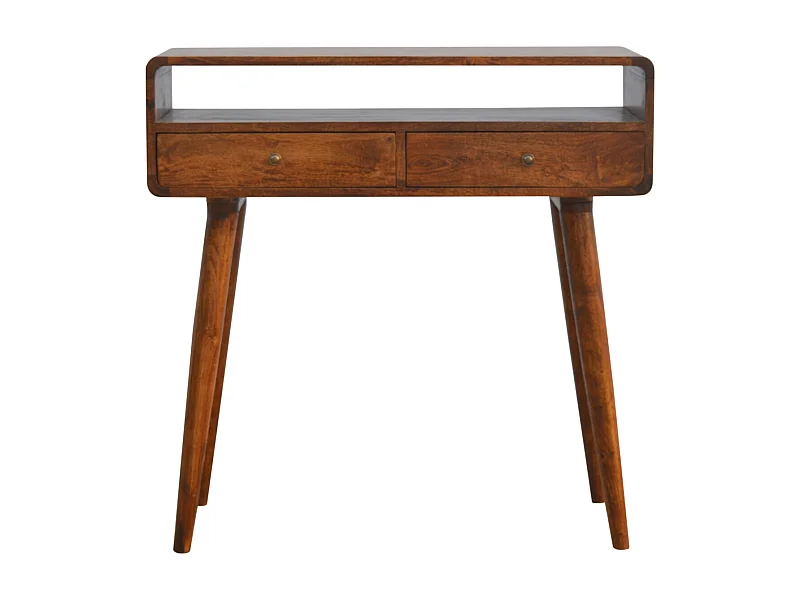 Table Console Courbée en Châtaignier