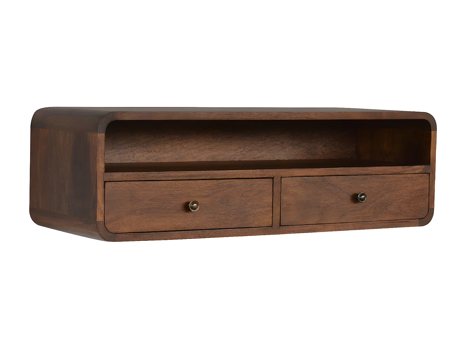 Console Ouverte Flottante en Châtaignier.