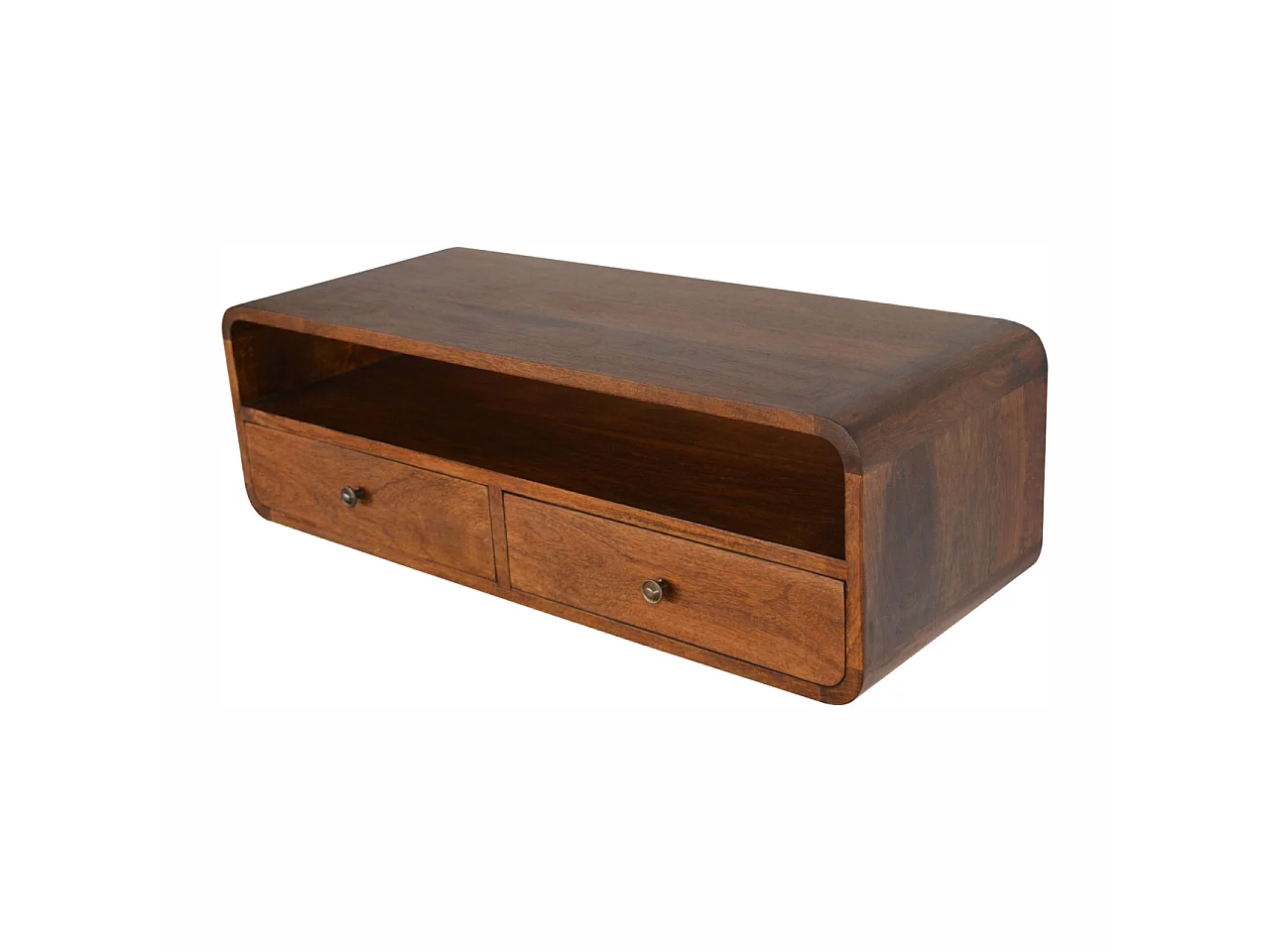 Console Ouverte Flottante en Châtaignier.