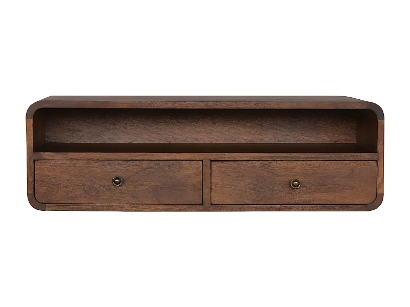 Console Ouverte Flottante en Châtaignier.