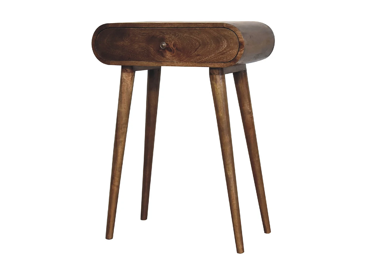 Artisan Furniture Mini szara konsola London z litego drewna, przedpokój lub wejście