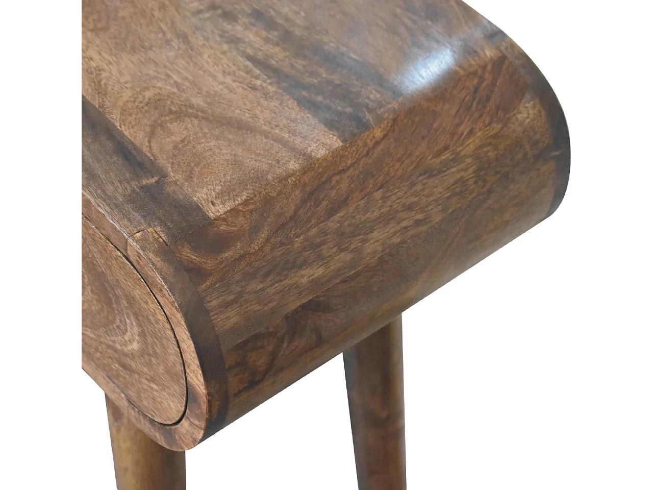 Artisan Furniture Mini szara konsola London z litego drewna, przedpokój lub wejście