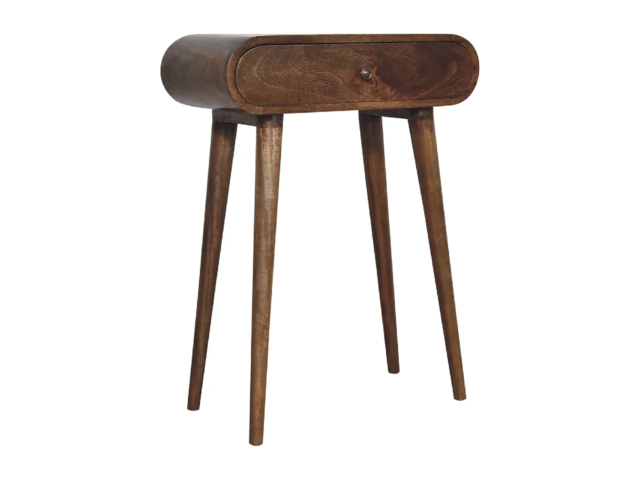 Artisan Furniture Table Console Mini London en Bois Massif, 1 Tiroir, Gris