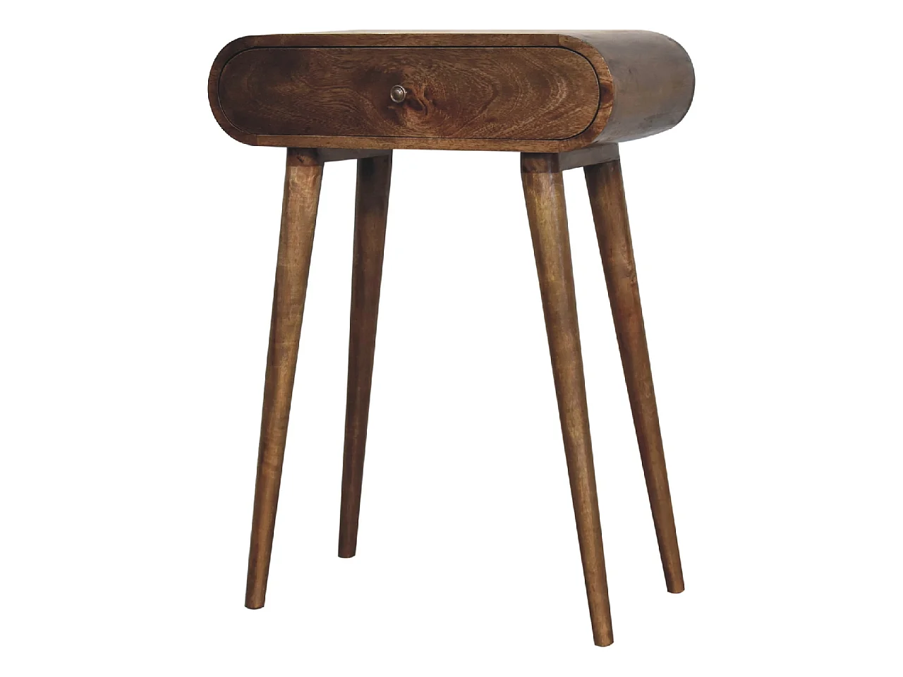 Artisan Furniture Table Console Mini London en Bois Massif, 1 Tiroir, Gris