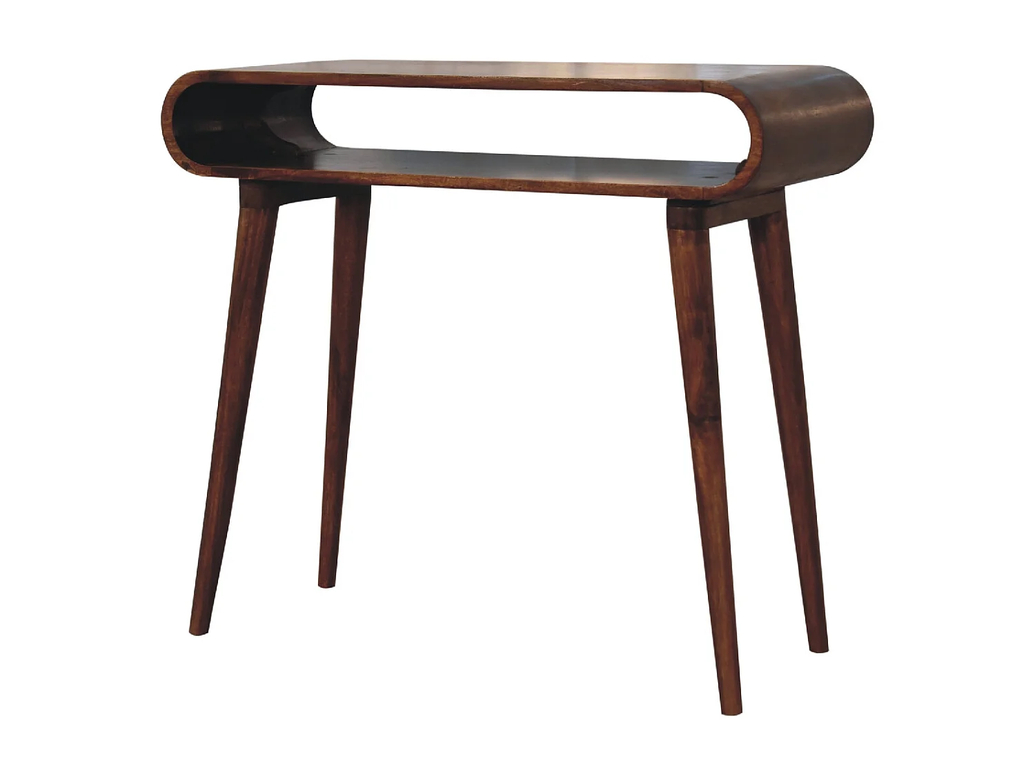 Konsole Amaya im nordischen Stil von Artisan Furniture, 1 offenes Fach, dunkelbraun