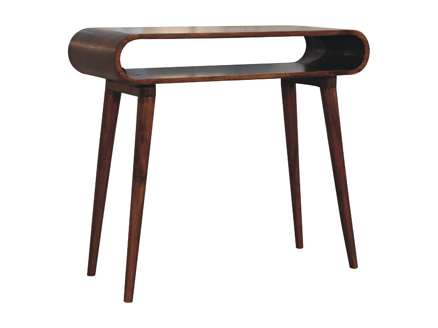 Konsole Amaya im nordischen Stil von Artisan Furniture, 1 offenes Fach, dunkelbraun