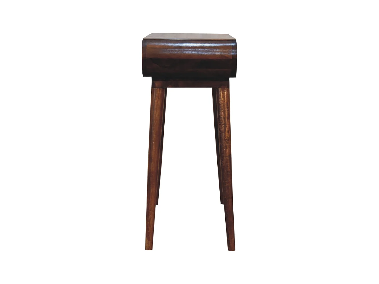 Amaya Konsolentisch im nordischen Stil von Artisan Furniture, aus Massivholz, braune Farbe.