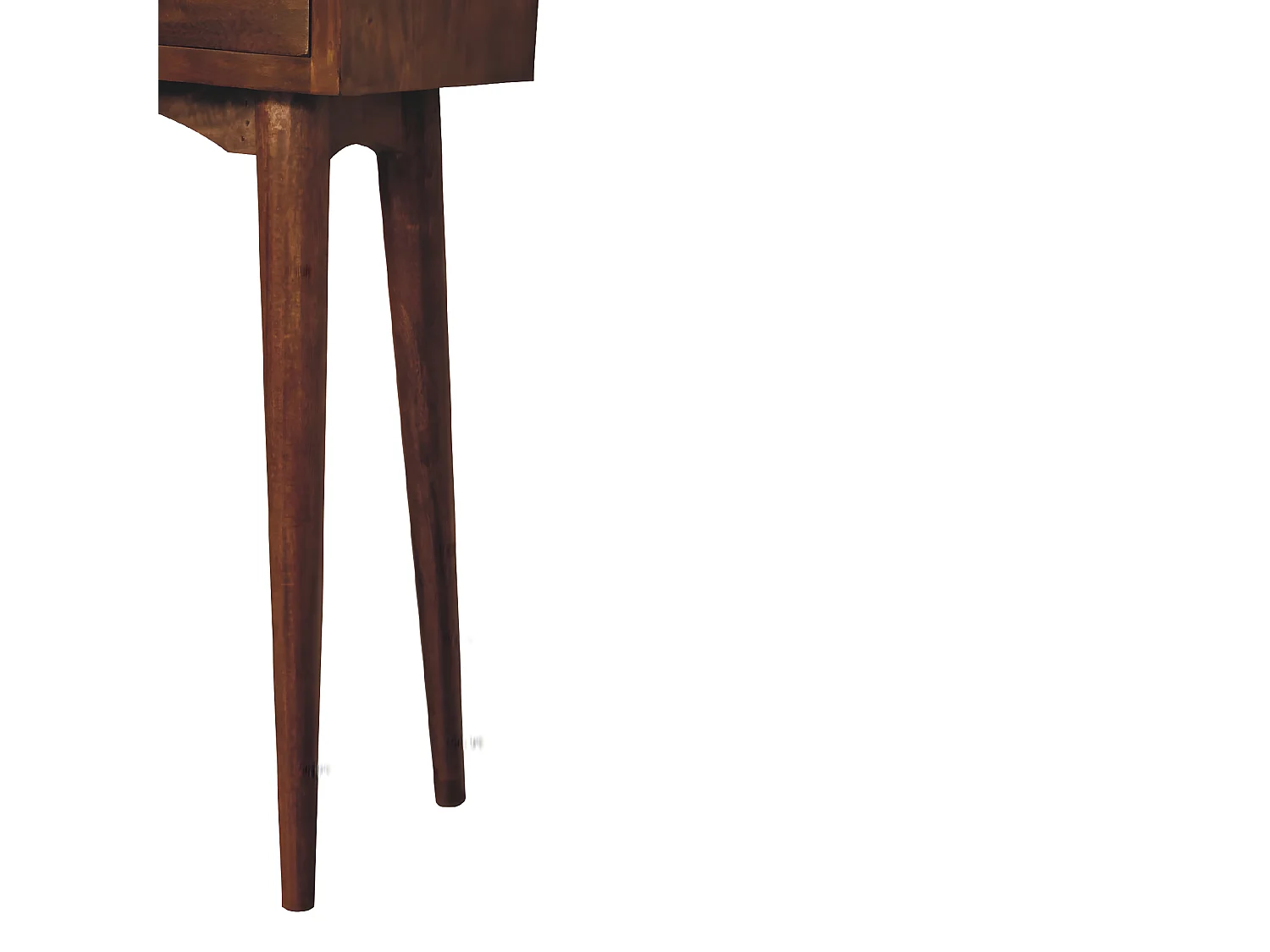 Artisan Furniture Mini Consola de Corredor em Castanho com 2 Gavetas, Armazenamento Compacto