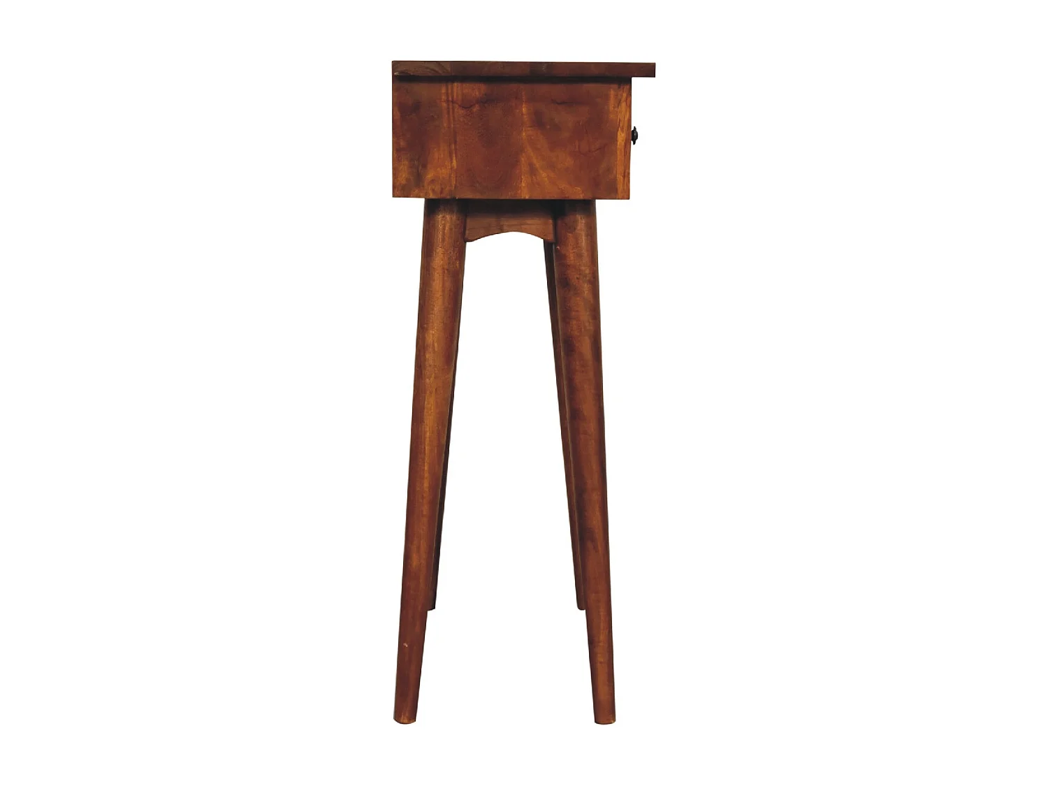 Artisan Furniture Mini Consola de Corredor em Castanho com 2 Gavetas, Armazenamento Compacto